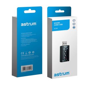 Astrum 3D Sound Card USB2.0 Mic Aux Controls